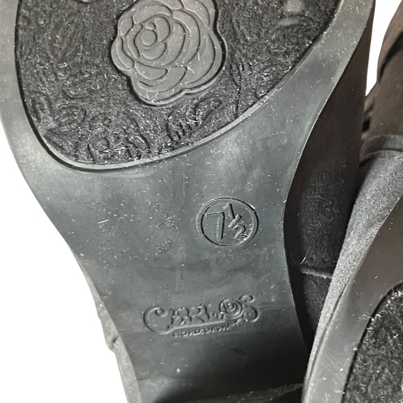 Carlos Santana Grey Suede Booties Fringe Side Zip Size 7.5 - Picture 5 of 8